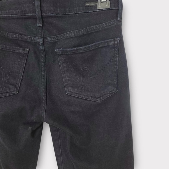 Citizens of Humanity Revolve Elson Medium Rise Straight Leg Jeans in Black sz 26 - Picture 6 of 9